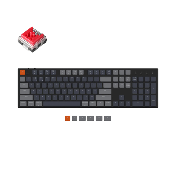 Купить Механическая клавиатура Беспроводная механическая ультратонкая клавиатура Keychron K5SE,K5SE-E1 Full Size, RGB подсветка, Red Switch